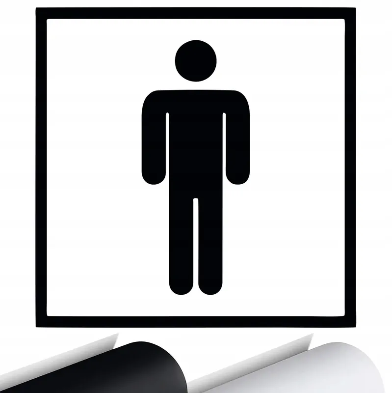 NAKLEJKA na auto LUDEK PIKTOGRAM IKONA MEN 15x15 Zwrot pieniędzy