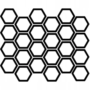 NAKLEJKA na samochód HEXAGEN 24 sztuki PUSTY Oryginalny