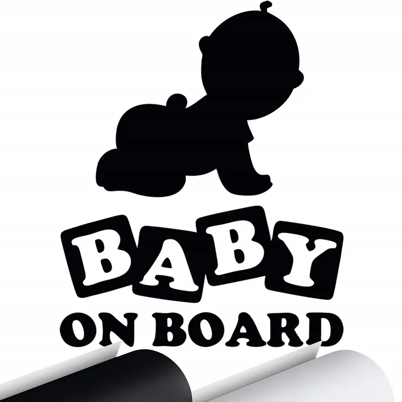 Ostatnia szansa Naklejka na samochód BABY ON BOARD 16X13