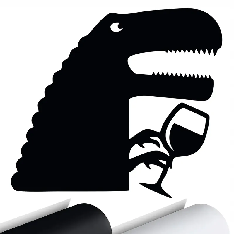 Nowość NAKLEJKA na samochód WINO-SAUR DINOZAUR 13x15