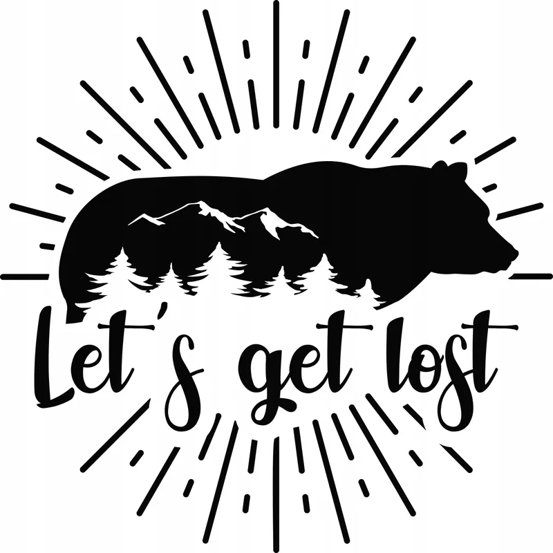 NAKLEJKA NIEDŹWIEDŹ na samochód auto KAMPER przyczepa kempingowa 35 cm Zamów teraz