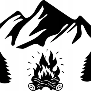 Naklejki GÓRY LAS na samochód KAMPER przyczepę kempingową camper 50 cm Wyprzedaż