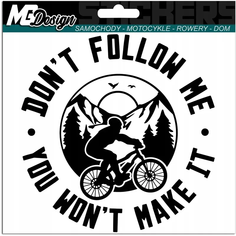 Najlepsza cena NAKLEJKA na samochód MOUNTAINBIKE MTB GÓRY 14x14
