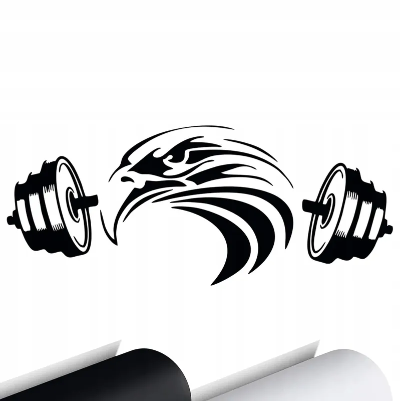 NAKLEJKA na samochód ORZEŁ Ciężary Sztanga 16x7 Bezpieczna płatność