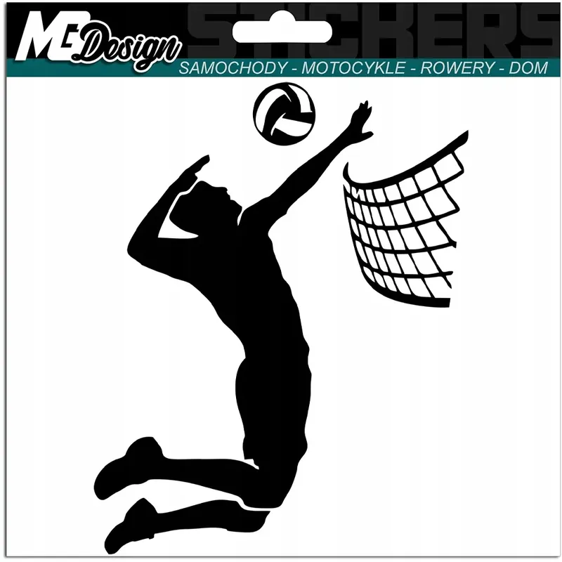 Zamów teraz NAKLEJKA na auto SIATKARZ SIATKÓWKA SPORT 12x15