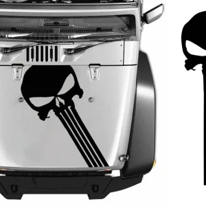 Nowość NAKLEJKi NA MASKĘ PUNISHER PRZEDŁUŻONY 44x120cm