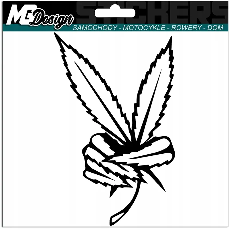 Rabat NAKLEJKA na samochód MARIHUANA PEACE WEED 9x15