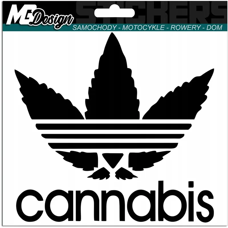 NAKLEJKA na samochód auto CANNABIS konopia 15x15 Wysoka jakość