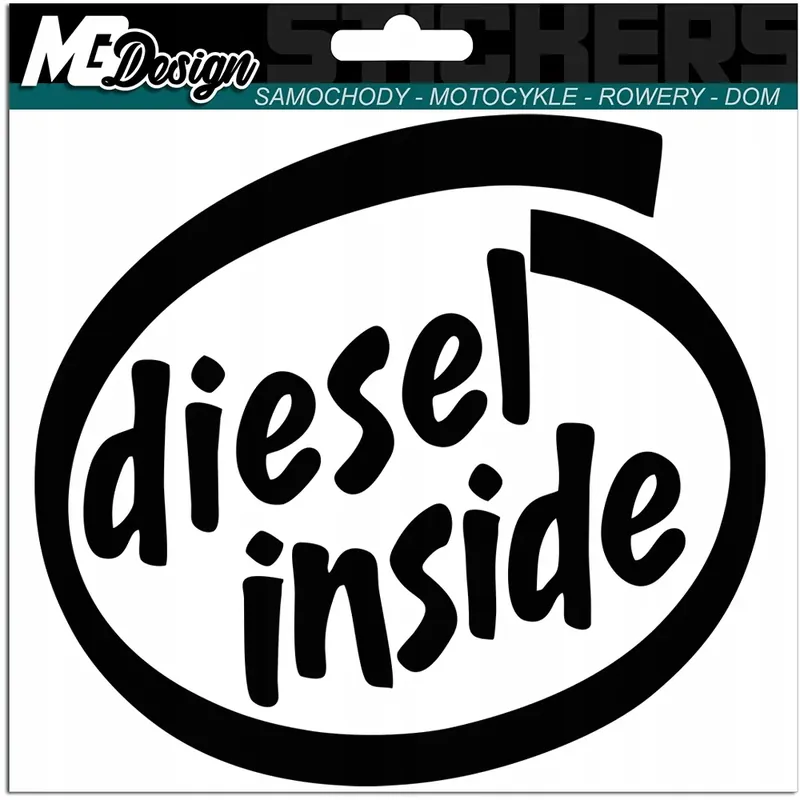 NAKLEJKA na samochód auto DIESEL INSIDE 14x15 Oryginalny