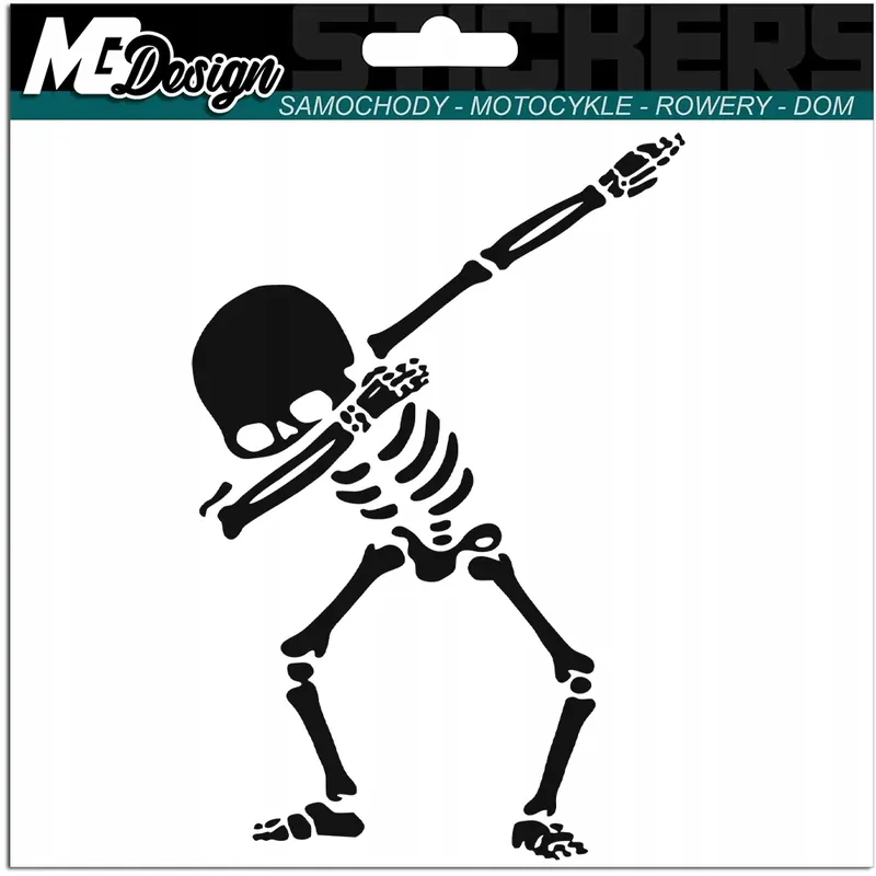 Darmowa dostawa NAKLEJKA na samochód KOŚCIOTRUP SZKIELET 25x17