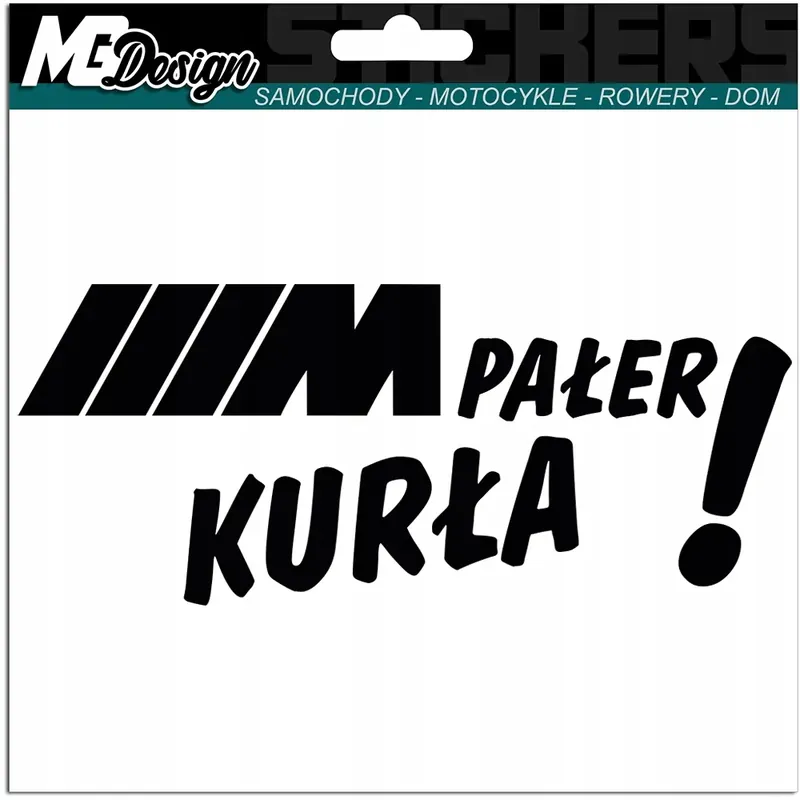 Zwrot pieniędzy NAKLEJKA M POWER ŚMIESZNE na samochód 22x14cm