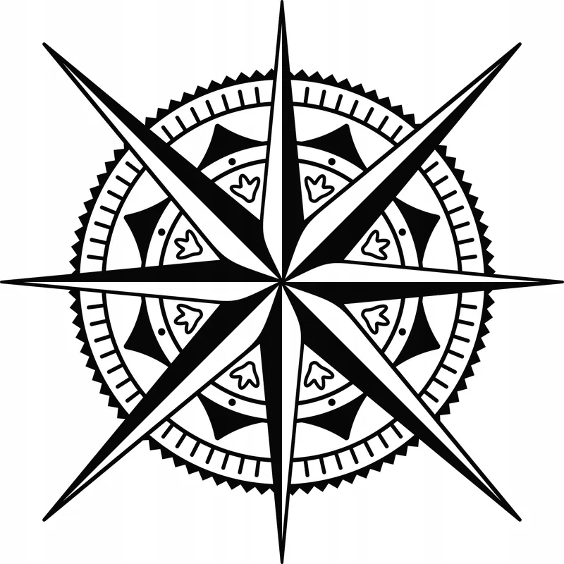 Autentyczny NAKLEJKI na przyczepę kempingową kamper RÓŻA WIATRÓW kompas 50 cm