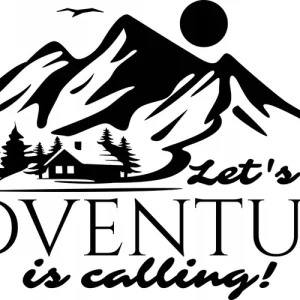 Najlepsza cena NAKLEJKA na samochód KAMPER GÓRY LAS przyczepę kempingową camper 140 cm