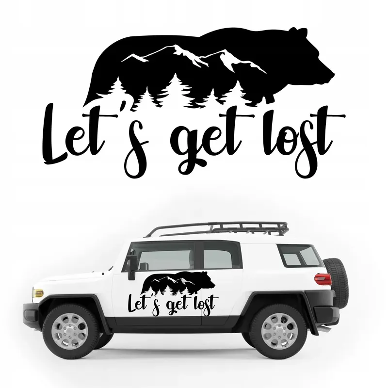 Oryginalny Naklejka camping na samochód AUTO kampera 100 cm