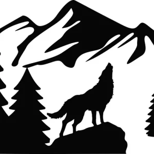 Szybka dostawa NAKLEJKA na samochód KAMPER GÓRY WILK przyczepę kempingową camper 100 cm