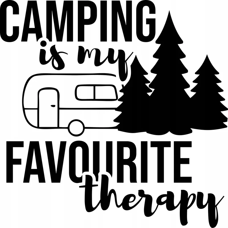 NAKLEJKA CAMPING na samochód auto KAMPER przyczepa kempingowa 70 cm Premium