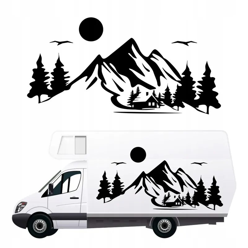 Oferta limitowana Naklejki na PRZYCZEPĘ kempingową KAMPERA 140 cm