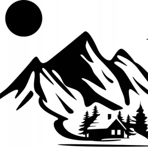 Tylko dziś NAKLEJKA GÓRY LAS na samochód auto KAMPER przyczepa kempingowa 100 cm