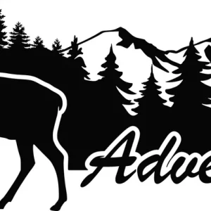 Kup teraz Duża Naklejki na bok auta KAMPERA GÓRY jeleń przyczepę kempingową 170 cm