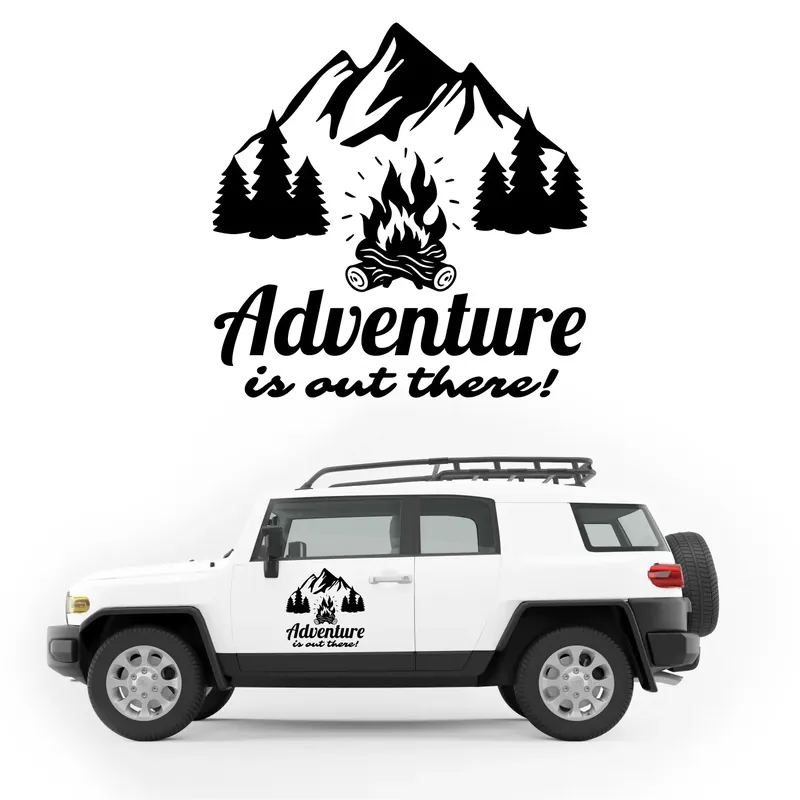 Naklejka NA CAMPER samochód na przyczepę 50 cm Oryginalny