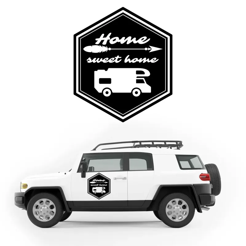 Naklejka kamper HOME SWEET HOME przyczepę 50 cm Bezpieczna płatność