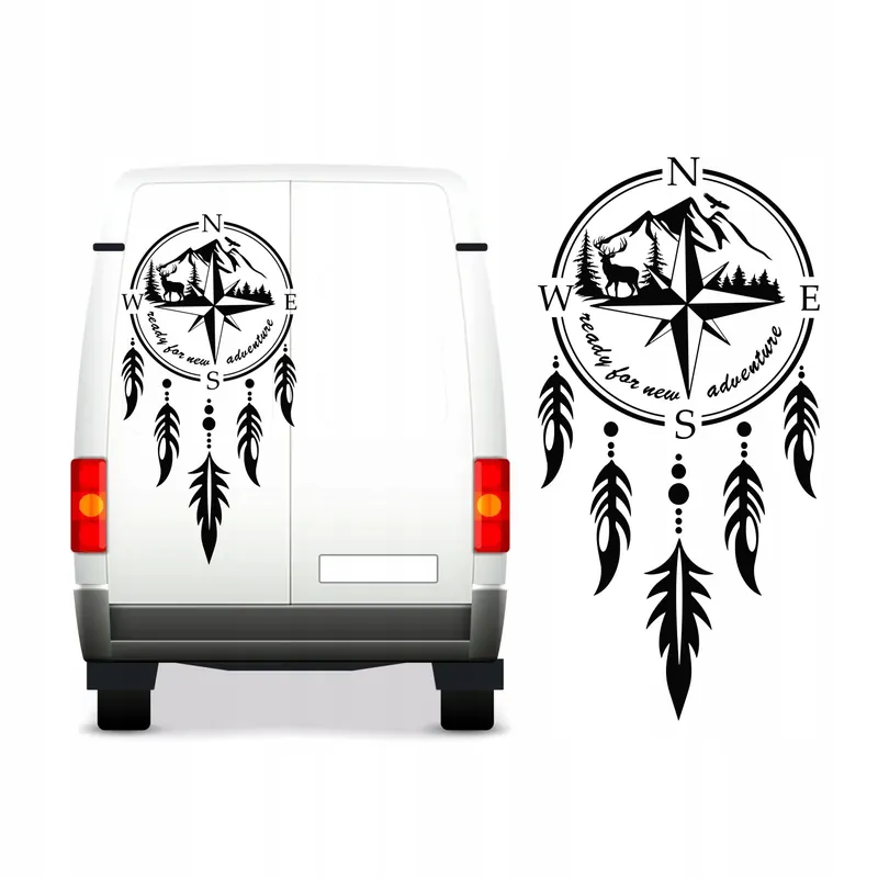 Tylko dziś Naklejki na przyczepę kempingową ŁAPACZ SNÓW duża samochód 140 cm