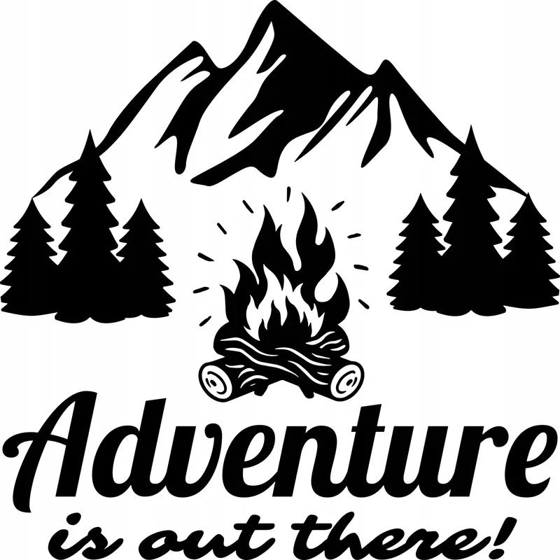 Wysoka jakość NAKLEJKA na samochód KAMPER LAS góry przyczepę kempingową camper 70 cm