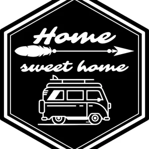 Kup teraz Naklejki HOME na samochód KAMPER przyczepę kempingową camper 50 cm