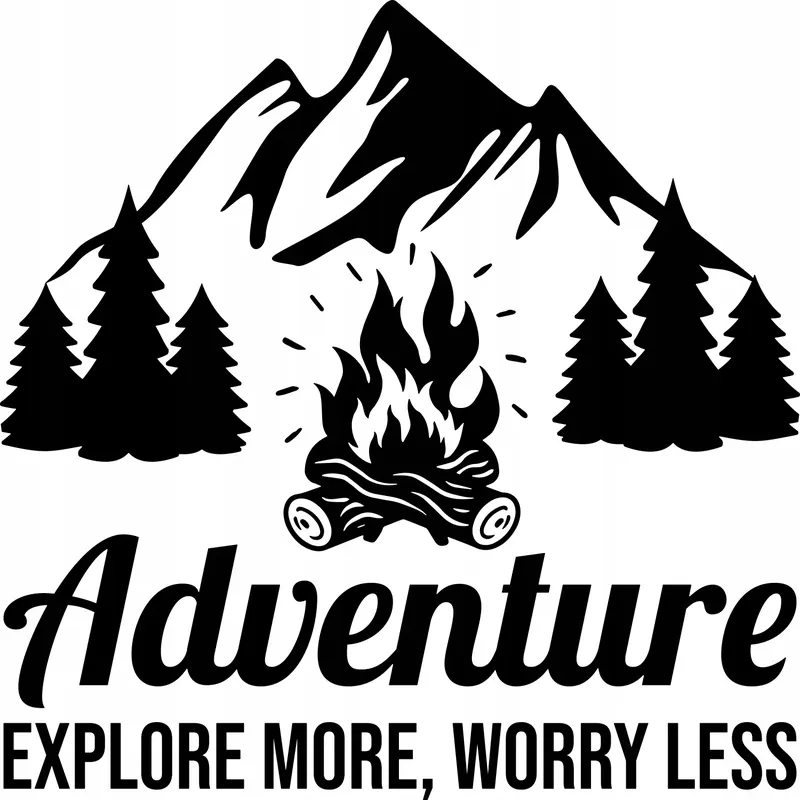 Szybka dostawa NAKLEJKA na samochód KAMPER LAS góry przyczepę kempingową camper 50 cm