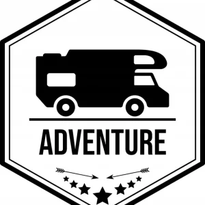 Promocja NAKLEJKA na samochód KAMPER ADVENTURE przyczepę kempingową camper 70 cm