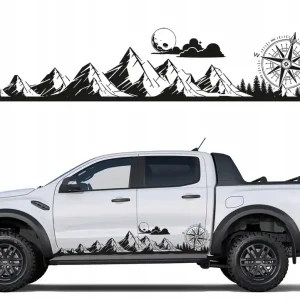 Popularny NAKLEJKI NA BOK SAMOCHODU PASMO GÓRSKIE 38x200cm