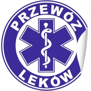 Popularny NAKLEJKA na samochód PRZEWÓZ LEKÓW 20cm