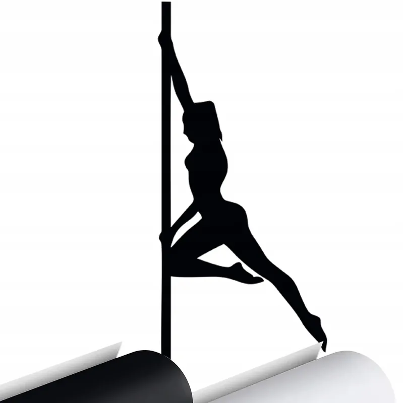 Autentyczny POLE DANCE PoleDance naklejka NA AUTO 18x9cm