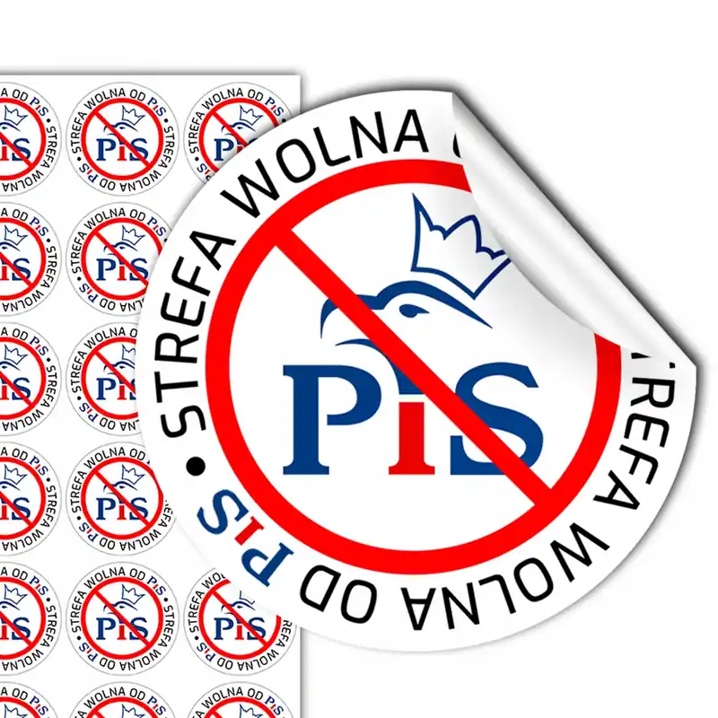 Tani ZESTAWY NAKLEJEK NA ARKUSZU 28 szt | STREFA WOLNA OD PiS PROTEST MIX WZORY