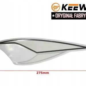 Najlepsza cena Naklejka Motocyklowa Prawa Biała Keeway Przód Schowka Oryginalna