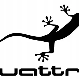 Tani Naklejka na samochód auto, szybę lakier, tuning audi gekon quattro 15cm