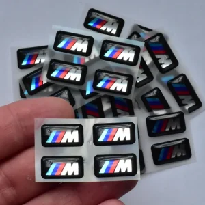 4 szt. naklejki emblematy logo na felgi kokpit BMW M PAKIET 17x9 mm JAKOŚĆ Zwrot pieniędzy