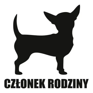 Wysoka jakość Naklejka Członek rodziny | Chihuahua