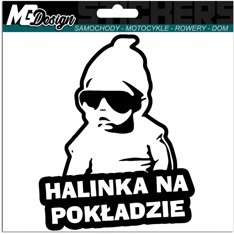 HALINKA W SAMOCHODZIE naklejka AUTO 18x14 kolor Zwrot pieniędzy