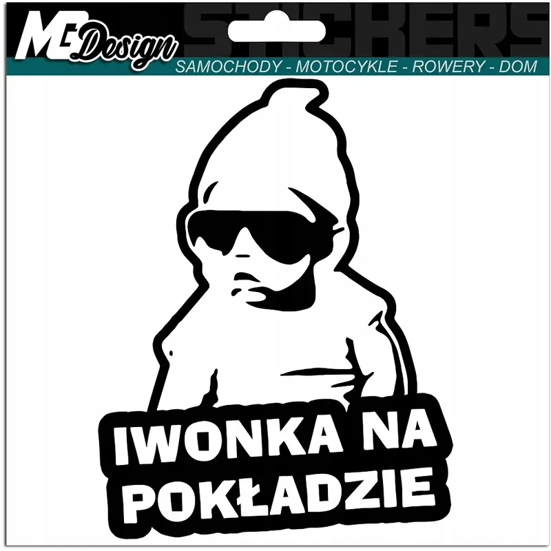 IWONKA W SAMOCHODZIE naklejka AUTO 18x14 kolor Darmowa dostawa