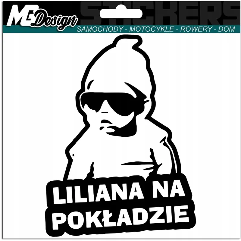 Ostatnia szansa LILIANA W SAMOCHODZIE naklejka AUTO 18x14 kolor