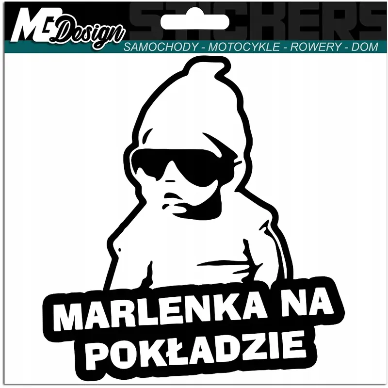 MARLENKA W SAMOCHODZIE naklejka AUTO 18x14 kolor Wyprzedaż