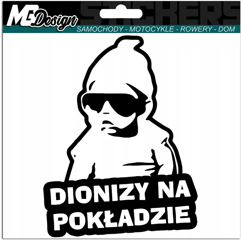 DIONIZY W SAMOCHODZIE naklejka AUTO 18x14 kolor Nowość