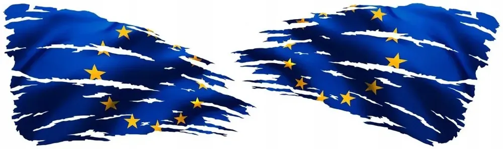 NAKLEJKA NALEPKA FLAGA Flagi Flaga Unia Europejska Europa 2 sztuki 19x11 cm Wysoka jakość