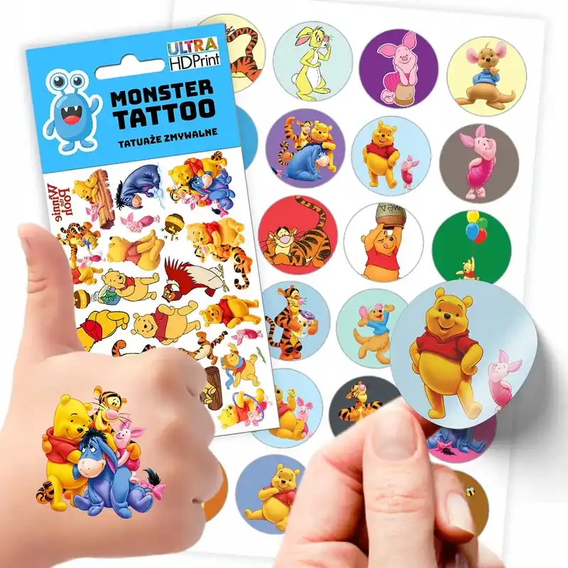 ZESTAW NAKLEJKI + TATUAŻE KUBUŚ PUCHATEK Szybka dostawa