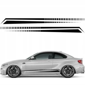 2xNAKLEJKA Grafika na bok samochodu PASKI PASY SPORTOWE LINIE 14x205 Tuning Nowość
