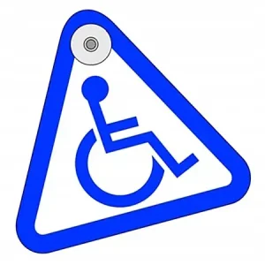Premium I8C58 INWALIDA NIEPEŁNOSPRAWNY NAKLEJKA PRZYSSAWKA
