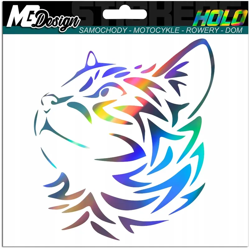 NAKLEJKA KOT KOTEK KOCIAK na samochód HOLOGRAM Ekspresowa dostawa