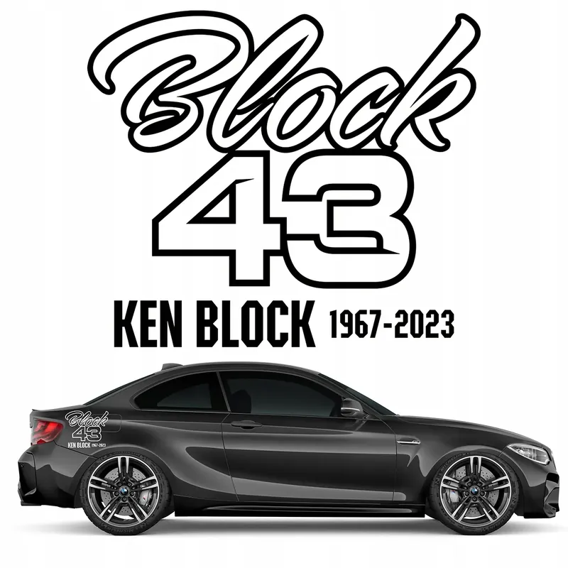 Nowość NAKLEJKA na auto Ken BLOCK 43 True Legend 12x14