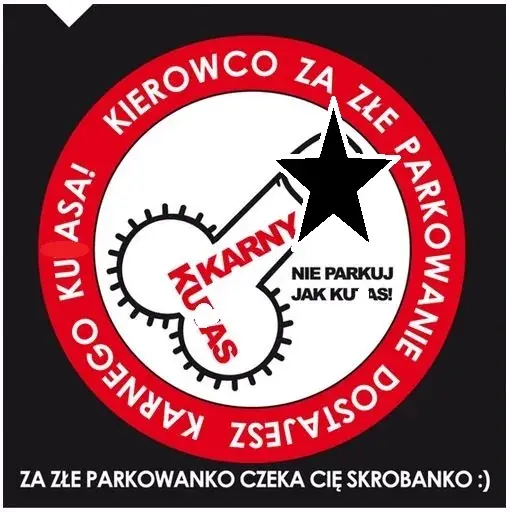 50X Karny Ku-As Naklejki Karne Za Złe Parkowanie Ostatnia szansa